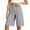 Gray, variant on Knee Length Shorts for Women Plus Size High Waist Stretchy Shorts Solid Chino Shorts with Pockets Dressy Clothes