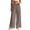 Brown, variant on Linen Pants Women Spring Summer Elastic High Waist Wide Leg Loose Fit Flowy Palazzo Beach Pants Trousers