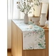 thumbnail image 5 of Table Runner 70 Inches Long for Kitchen Dining, Eucalyptus Leaves Dresser Scarf Farmhouse, Dining Table Decorations for Wedding/Parties, Spring Botanical Pastoral Watercolor 13 x 70 In, 5 of 9