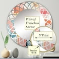 thumbnail image 3 of Designart "Atomic Abstraction Pink Beige Mid Century Art II" Abstract Round Wall Mirror - Mid-century Oval Printed Decorative Oversized Mirror - Multiple Color Options, 3 of 4
