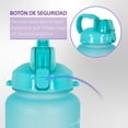 thumbnail image 4 of Botella de agua Onof  BAP-2.2L 2.2 Litros Termo de agua Verde Morado con Marcador de Tiempo, 4 of 8