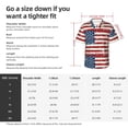 thumbnail image 3 of Yiaed Vintage American Flag Print Hawaiian Shirt for Men Short Sleeve Button Down Shirts Beach Shirts for Men-Large, 3 of 5