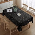 thumbnail image 2 of Black Celestial Cloud Pattern Rectangle Tablecloth 60"x84",Waterproof Polyester Rectangle Table Cloth, Wipeable Spillproof Polyester Tablecloth for Dining, Camping, Indoor and Outdoor, 2 of 5