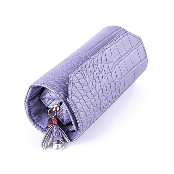 Portable Travel Jewelry Organizer Box Roll PU Leather Jewellery Storage Pouch for Rings Earrings