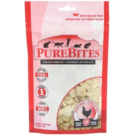 UPC: 0878968001007 | Pure Bites Freeze Dried Cat Treats Chicken Breast 2 32 oz 66 g