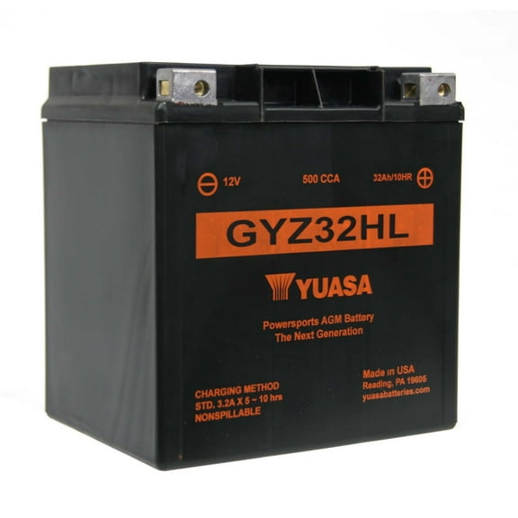 Yuasa GYZ32HL AGM 12 Volt Automotive Battery, 500 CCA, Top Post