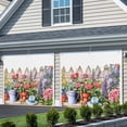 thumbnail image 3 of Colorful Spring Floral Garage Door Cover Banner 7 x 16 FT, Summer Flowers Botanical Garage Door Curtains Backdrop with Grommets for Indoor Outdoor Wall Party Porch Yard Decorations Background, 3 of 9