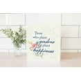 thumbnail image 2 of Plant Happiness Pink Green Floral 10 x 10 Wood Tabletop Sign Plaque, 2 of 4