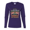 thumbnail image 2 of Wild Bobby, American By Birth Christian By Choice USA Flag Inspirational/Christian Womens Graphic Long Sleeve T-Shirt, Purple, Medium, 2 of 3