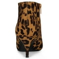 thumbnail image 2 of BLISSFUL STEP Women's Cutout Stiletto Heels Ankle Booties Leopard 9.5, 2 of 8