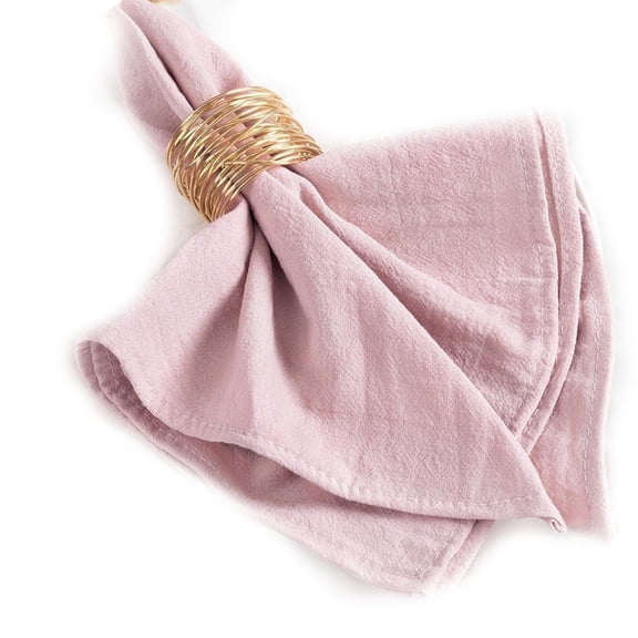 AUQ Dusty Pink Napkins Cloth Set of 8 Cotton Cloth Napkins Washable Dinner Napkins 16"×16" for Wedding Party Baby Bridal Shower Birthday Table Decor