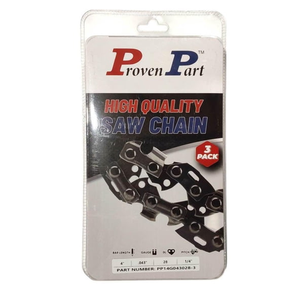 3x Semi Chisel Chain 1/4 .043 28DL Fits Stihl GTA 26 3670 005 0028 71PM3 28