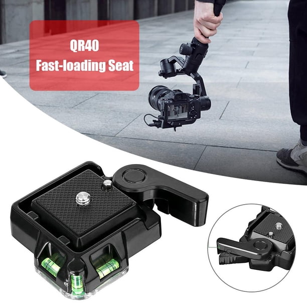 QR40 Trípode para videocámara Monopod Ball Head Placa de liberación rápida para cámara DSLR