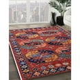 thumbnail image 2 of Ahgly Company Indoor Round Mid-Century Modern Rose Purple Oriental Area Rugs, 3' Round, 2 of 6
