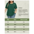 thumbnail image 3 of Gleelist Women's Plus Size Top Asymmetrical Knotted Neck T-Shirt Supersoft Essentials Tee Summer Short Sleeve Fashion Blouses(XL-5XL), 3 of 8