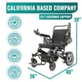 thumbnail image 2 of MALISA Electric Wheelchair for Adults, Portable All Terrain Lightweight Wheelchairs, Brown, 2 of 7