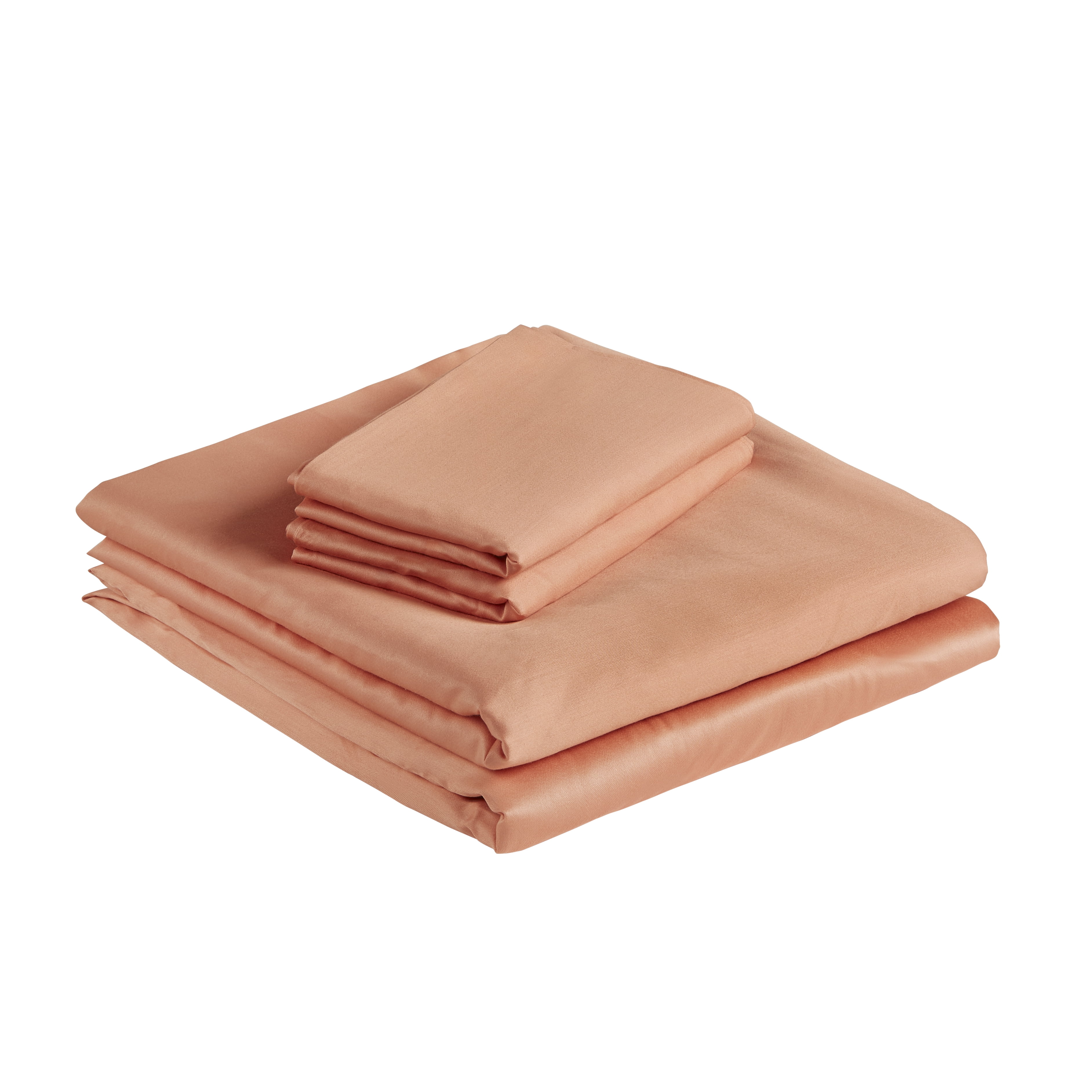 Better Homes & Gardens 300 Thread Count 100% Cotton Wrinkle Resistant Sheet Set, King Coral Freesia
