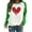 Green, variant on WXLWZYWL Trendy Sweatshirts For Women 2023 Women Long Sleeves Casual Valentine'S Day Printing Round Neck Sweatshirt Crewneck Pullover Tunic Tops