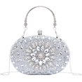thumbnail image 1 of LHSHID Women Crystal Clutch Purse Rhinestone Evening Handbags for Wedding Party, 1 of 6