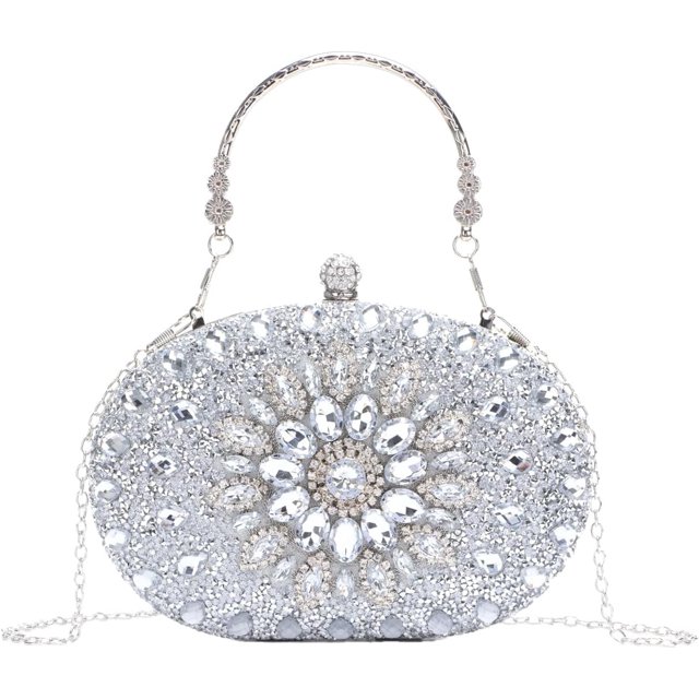 LHSHID Women Crystal Clutch Purse Rhinestone Evening Handbags for Wedding Party
