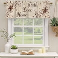 thumbnail image 2 of 2 Pack Valances for Window, Brown Farmhouse Short Curtains for Kitchen Bedroom Living Room, Retro Country Stars Rustic Branches Berry Rod Pocket Small Window Treatment Valance Drapes 60 x 18 Inch, 2 of 8