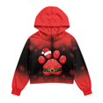 thumbnail image 5 of Xixirimido Christmas Snowflake Paw Red Pattern Girls' Hoodies Sweatshirts with Pocket Half Zipper Pullover Crop Tops for Teen Girls Long Sleeve Sweater Size 13-14, 5 of 7