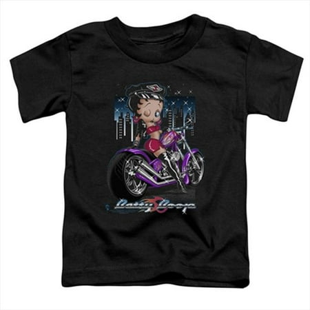 

Boop-City Chopper - Short Sleeve Toddler Tee- Black - Large 4T