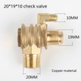 thumbnail image 4 of Pure Copper 3-Way Check Valve for Dafeng 65 Belt-Driven Air Compressor (0.36/0.6), Premium Compressor Accessory with 1/2*1/2*1/8 Inch Internal Threads, Bi-Directional Flow Control, Easy Installation, 4 of 5