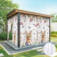 thumbnail image 6 of Outdoor Curtains for Patio Waterproof, Easter Outdoor Privacy Panels Grommet, Spring Flowers Wreath Rabbit Budding Florals Blackout Outside Curtains for Porch/Cabana/Pergola/Gazebo 54"x108", 1 Panel, 6 of 8