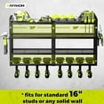 thumbnail image 4 of 8 Drill Wall Mount Power Tool Organizer, 4 Tier Heavy Duty Metal Storage Rack with Screwdriver Plier Hammer Holders, 4 of 4
