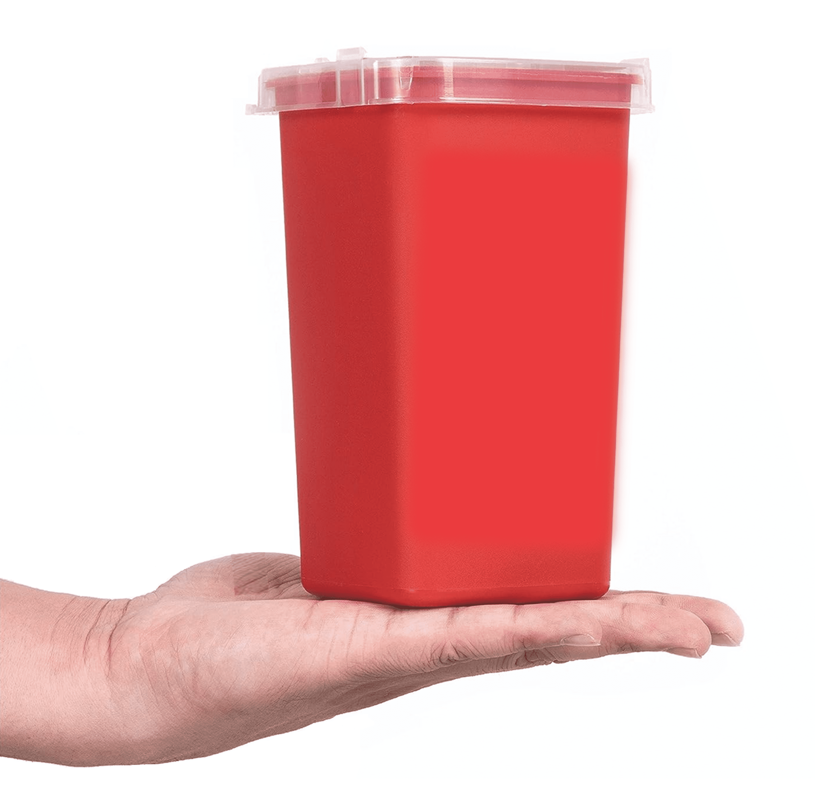 Dealmed Sharps Container, 2 Quart Flip Lid, Red (Case of 60)