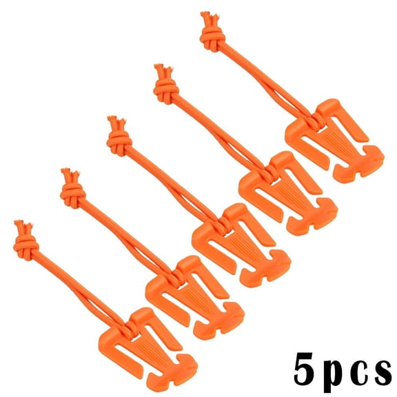 GRIMPEX 5Pcs Molle Strap Outdoor Backpack Bag Webbing Carabiner Buckle Clip for Travelling Hiking Mountaineering Camping Orange