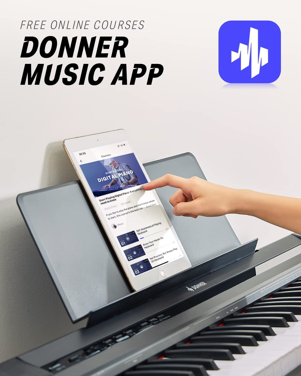 Donner DEP-20 Beginner Digital Piano 88 Key Full Size Weighted Keyboar –  Ushopsound