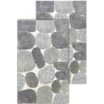 thumbnail image 3 of Chesapeake Geometric Grey Cotton Bath Rug, Non-Slip Backing (2 Count), 3 of 6