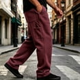 thumbnail image 2 of Men's Stylish Athletic Pants Casual Loose Fit Joggers with Pockets Solid Color Drawstring Waist Lounge Sweatpants Street Running Outdoor Outfits, 2 of 7
