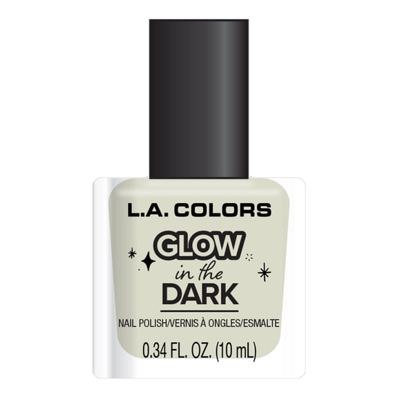 L.A. COLORS Glow in the Dark Top Coat Nail Polish, 0.34 fl oz, Long-Lasting Formula