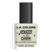 L.A. COLORS Glow in the Dark Top Coat Nail Polish, Top Coat, 0.40 fl oz
