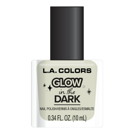 L.A. COLORS Glow in the Dark Top Coat Nail Polish, Top Coat, 0.40 fl oz