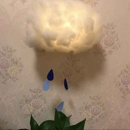 Diy Handmade Cotton Cloud Light Lamp Cartoon Bedroom