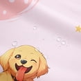 thumbnail image 3 of Puppy Dog Shower Curtain 84x72 inch,Golden Retriever Bathroom Curtain for Bathtubs,Cartoon Dogs Fabric Shower Curtain Set,Watercolor Pink Waterproof Bathroom Curtains, 3 of 6