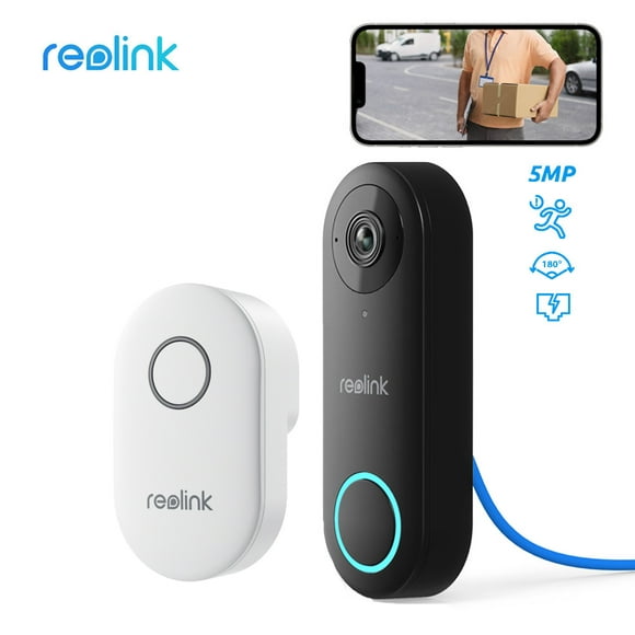 Reolink Doorbell VD81 Camera (PoE Version), 180° Diagonal, 5MP IP Security Camera Outdoor with Chime, 2-Way Talk, Plug & Play, Secured Local Storage, No Monthly Fee