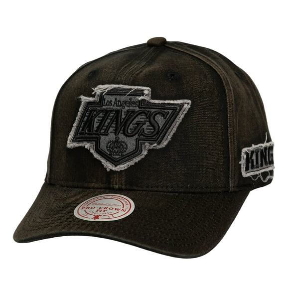 Men's Mitchell & Ness  Black Los Angeles Kings Downtown Snow Wash Pro-Crown Adjustable Hat