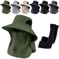 thumbnail image 1 of UV Protection Outdoor Fisherman's Hat, Spring/Summer Fisherman's Hat Detachable Outdoor Sun-Protective Face Covering(D), 1 of 6