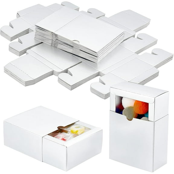 20 Sets Cardboard Drawer Boxes Kraft Paper Drawer Box Favors Gift Package Boxes for Soap Candles Candy Christmas Valentine's Day Gift Wedding Party Favors Silver 3.1x3.1x1.5" diy