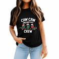 thumbnail image 2 of Caw Christmas Crew Black Short Sleeve T Shirt for Men and Women, 2 of 4