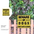 thumbnail image 2 of 1pc Beware of Dogs Sign Garden Warning Sign Caution Dog Sign Iron Painting, 2 of 9
