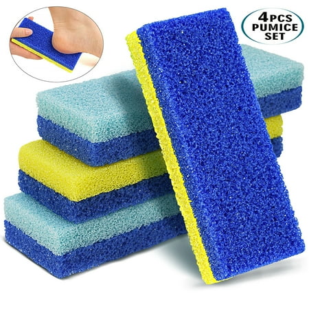 Maryton Pumice Stone for Feet and Hands, Salon Foot Scrubber Callus Remover for Feet, Ultimate Foot Care Pedicure Tools Kit, 4 Count