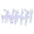 thumbnail image 1 of vidaXL Christmas Reindeers Xmas Decoration Light Display with LEDs Acrylic, 1 of 6