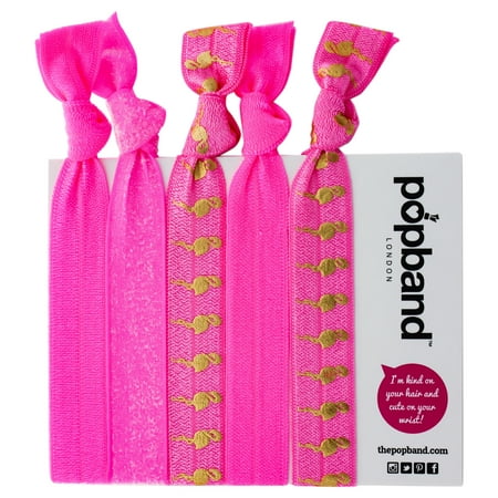 Hair Tie Flamingo By Popband For Women 5 Pc Hair Bands