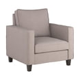thumbnail image 3 of Fauteuil d'appoint d'intérieur rembourré en tissu Georgia de CorLiving avec pieds en bois, 3 of 8